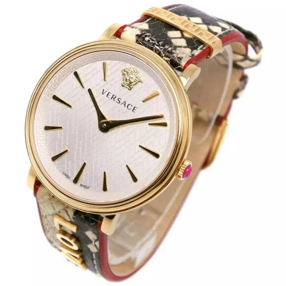 VERSACE LOVE Watches WhiteDial Stainless Steel/leather Quartz Analog displ... - Picture 2 of 12